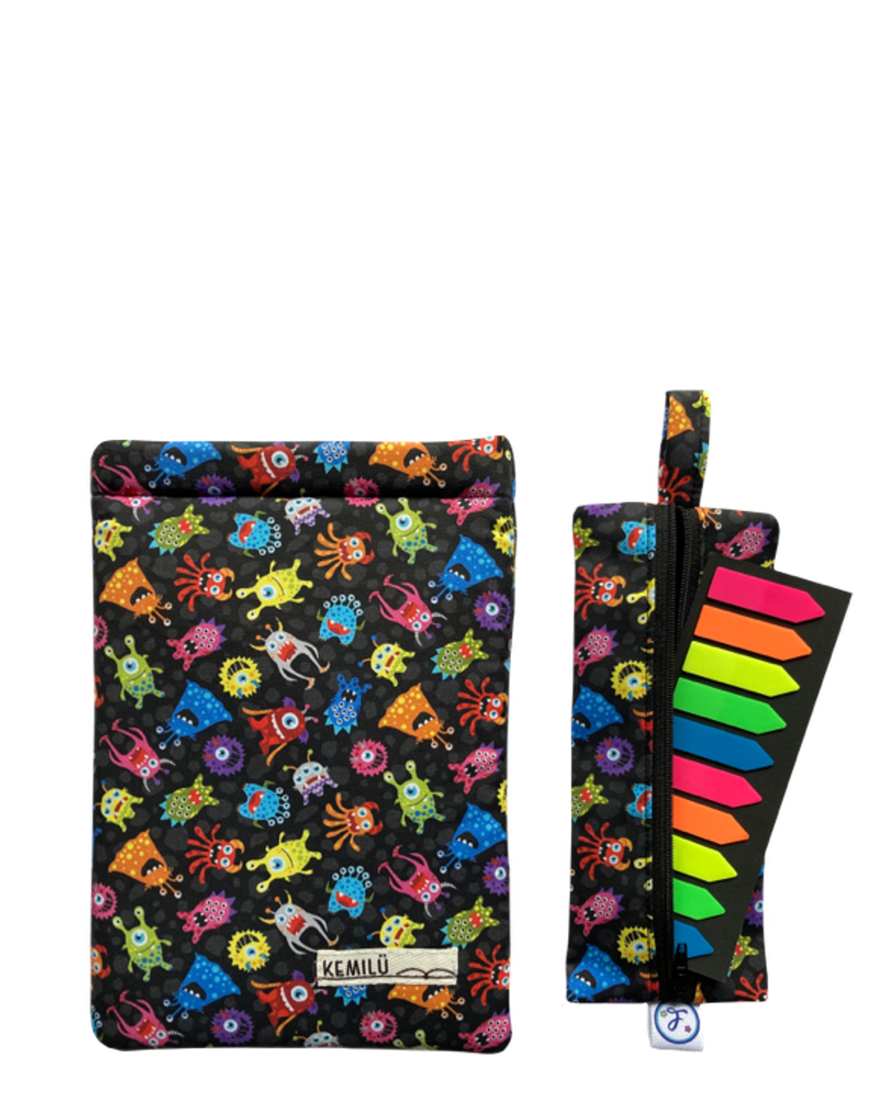 FUNDA + ESTUCHE MONSTRUOS LOCOS