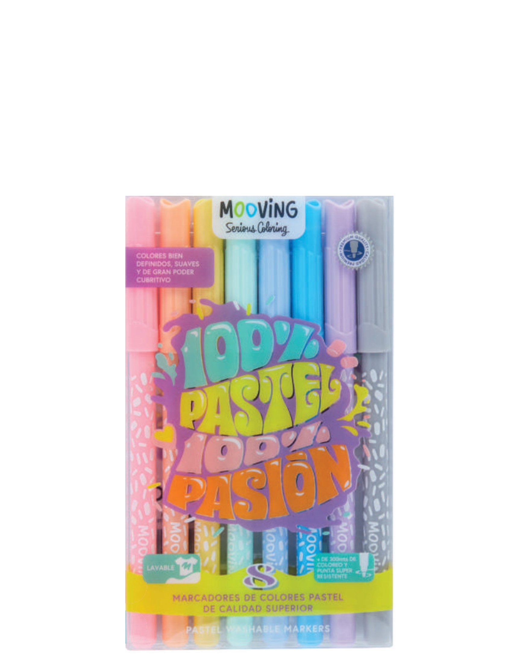 MARCADORES MOOVING 100% PASTEL 100% PASIÓN
