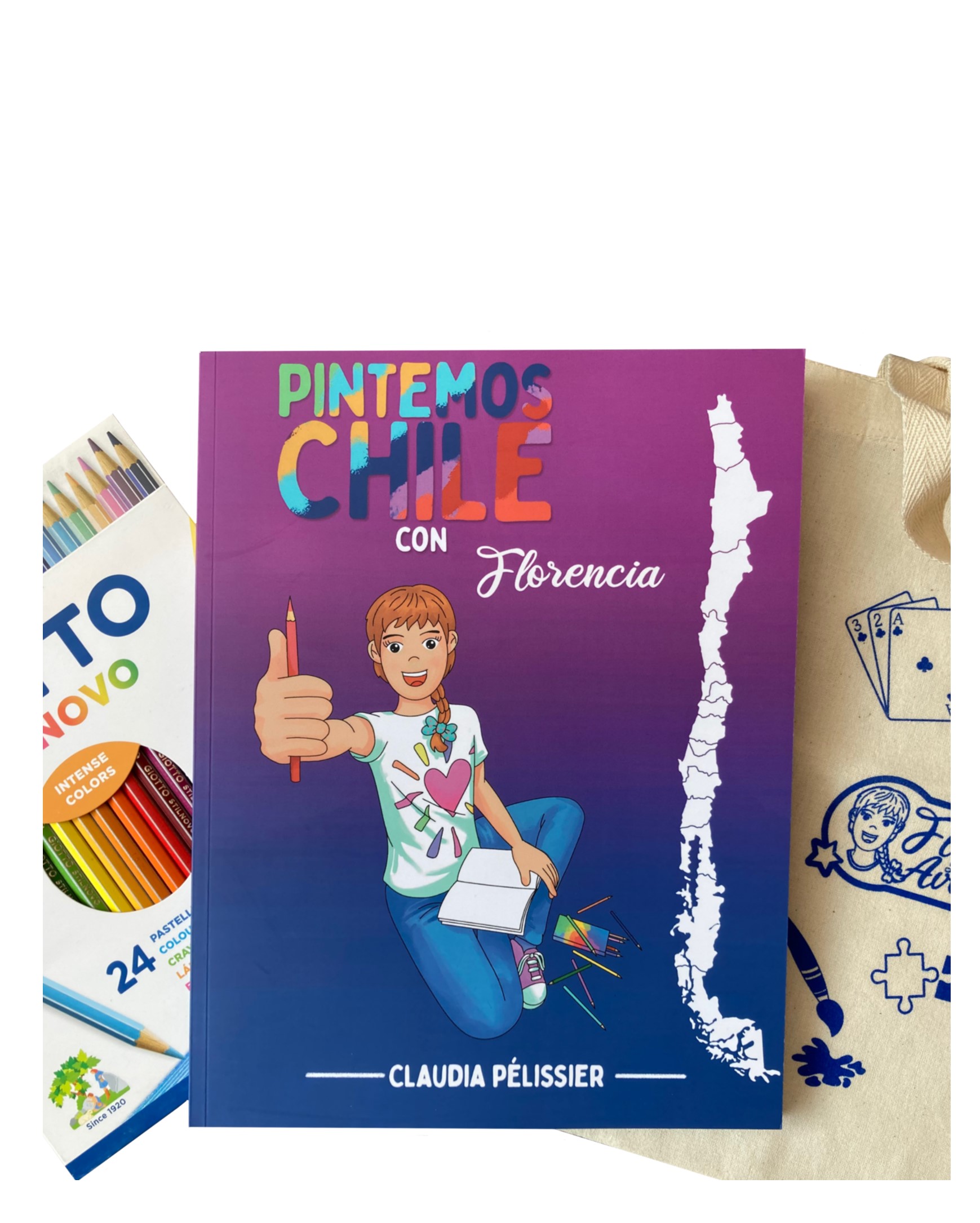 PACK PINTEMOS CHILE CON LAPICES Y BOLSITO