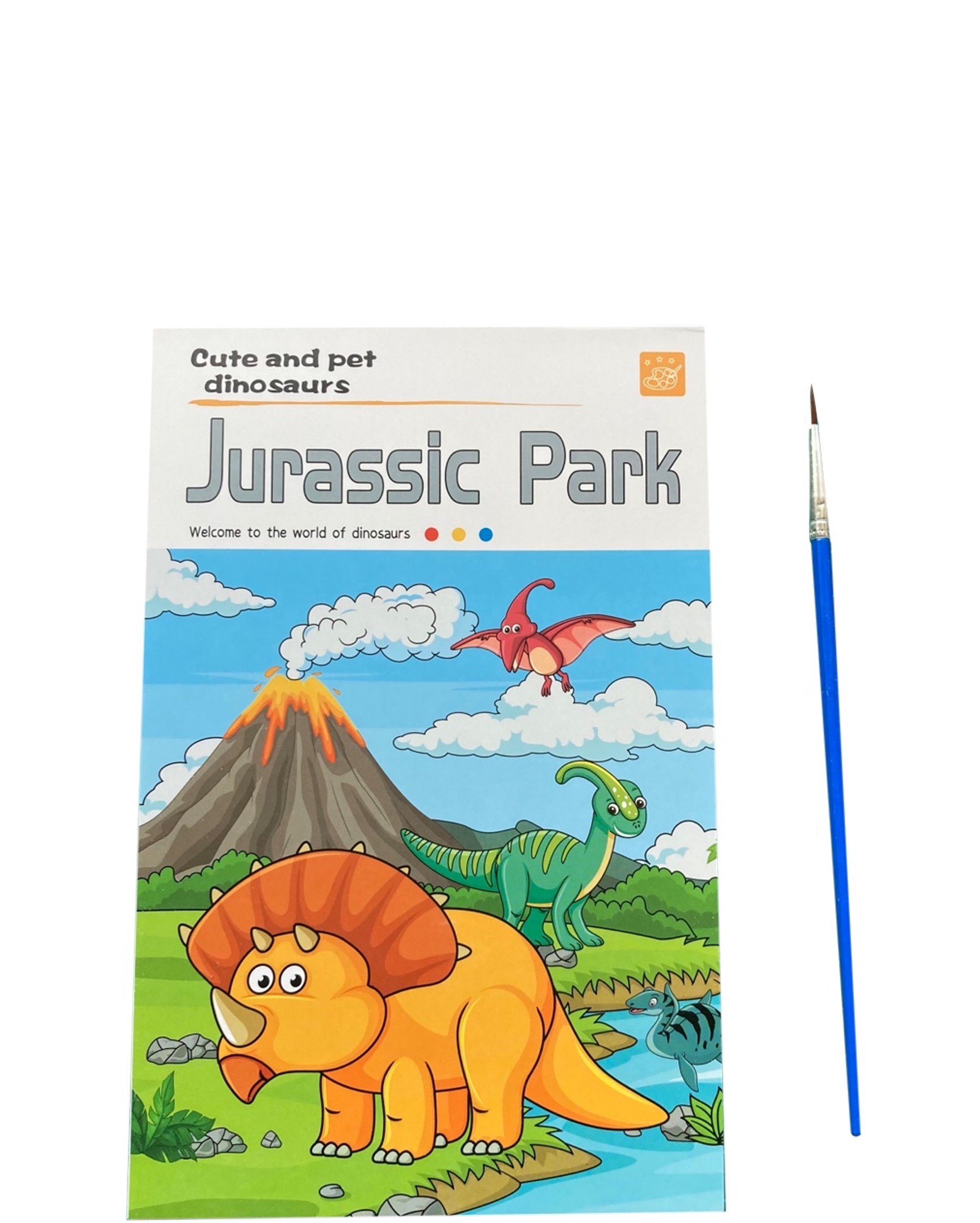 LIBRETA PARA PINTAR ACUARELA DINOSAURIOS