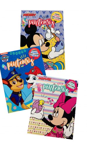 Pack Pintemos Mickey, Minnie y Paw Patrol