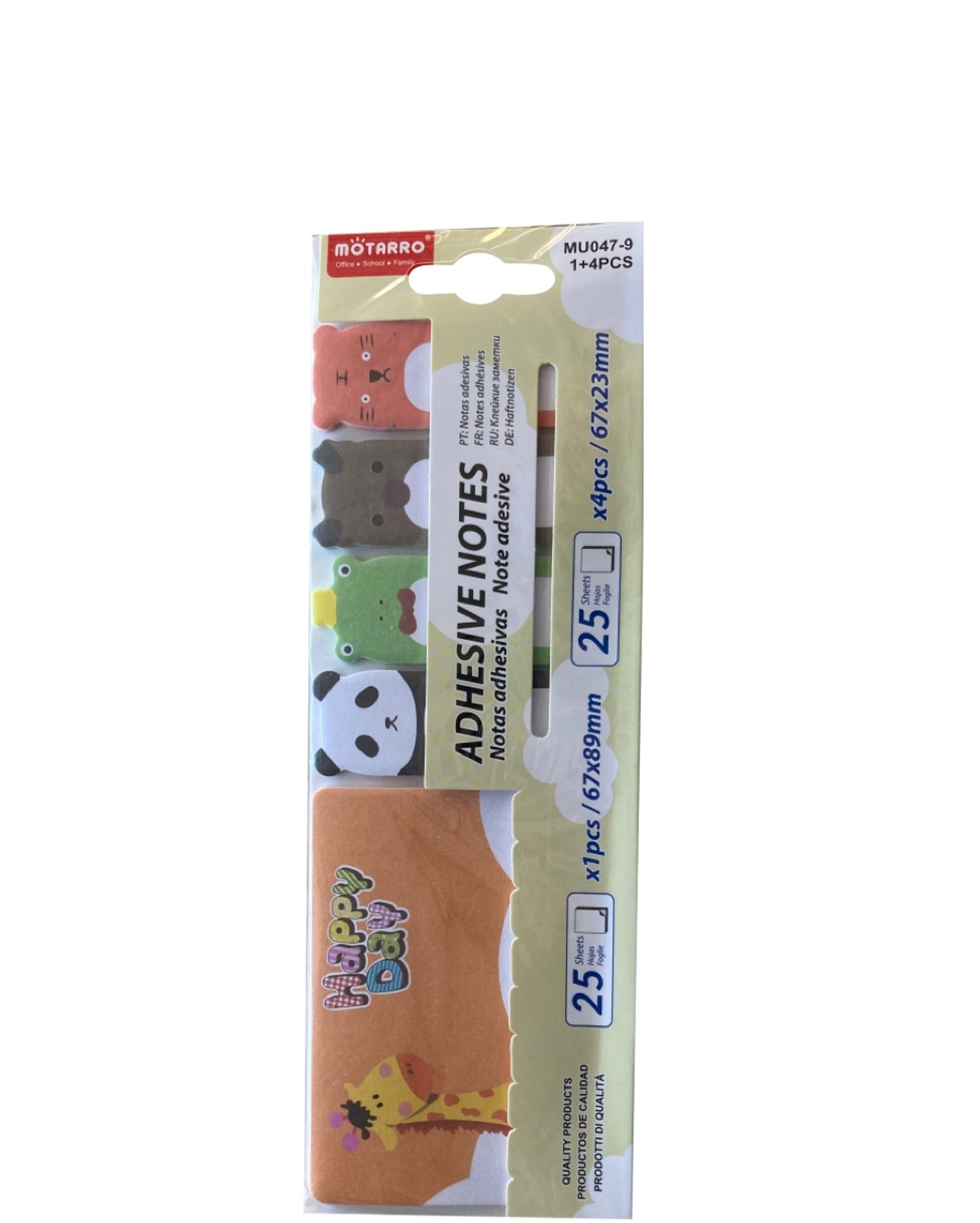 NOTAS ADHESIVAS ANIMALES