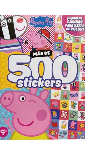 Libro colorear Peppa Pig + 500 stickers