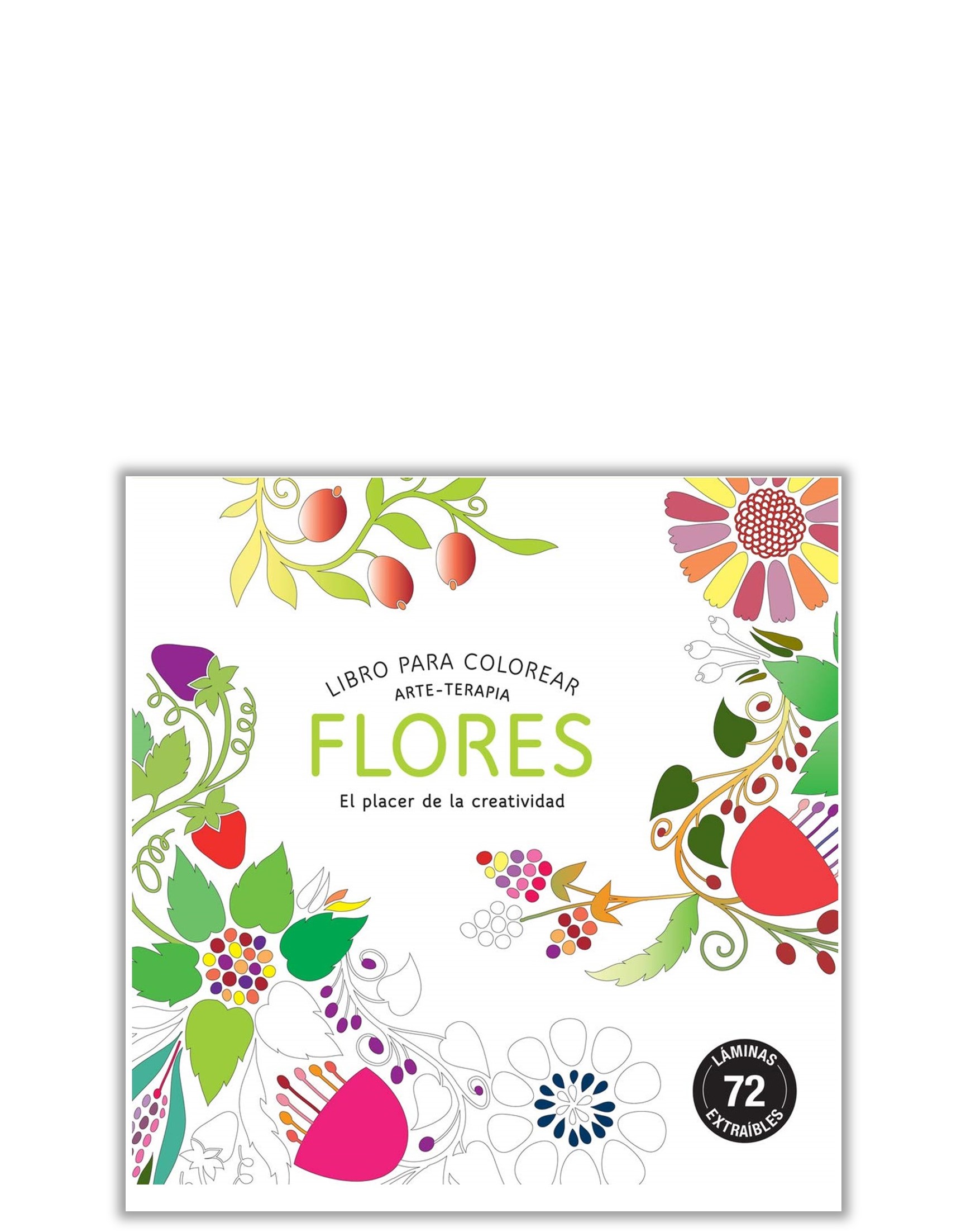 LIBRO PARA COLOREAR ARTE TERAPIA FLORES