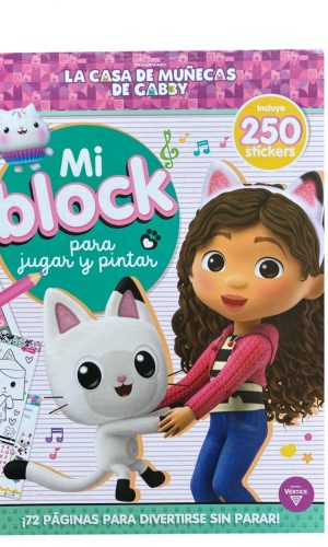 Libro – Mi block para jugar y pintar – La casa de muñecas de Gabby