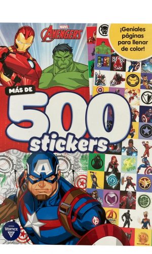 Libro colorear Marvel Avengers + 500 stickers