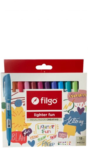 Destacadores Creativos Filgo – Lighter Fun 12 colores