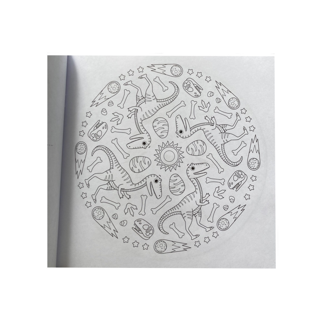 MIS PRIMEROS MANDALAS DINOSAURIO DE COLORES 2