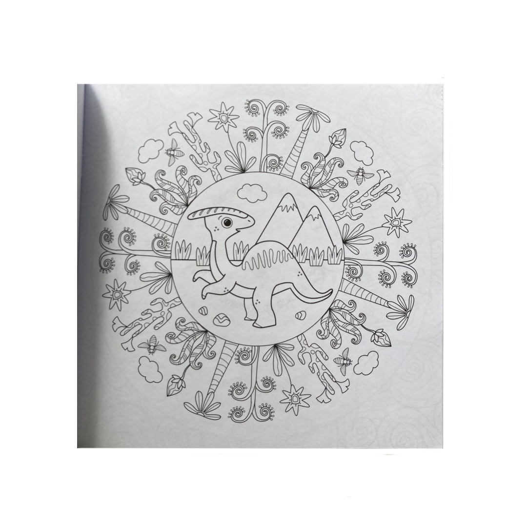 MIS PRIMEROS MANDALAS DINOSAURIO DE COLORES 2