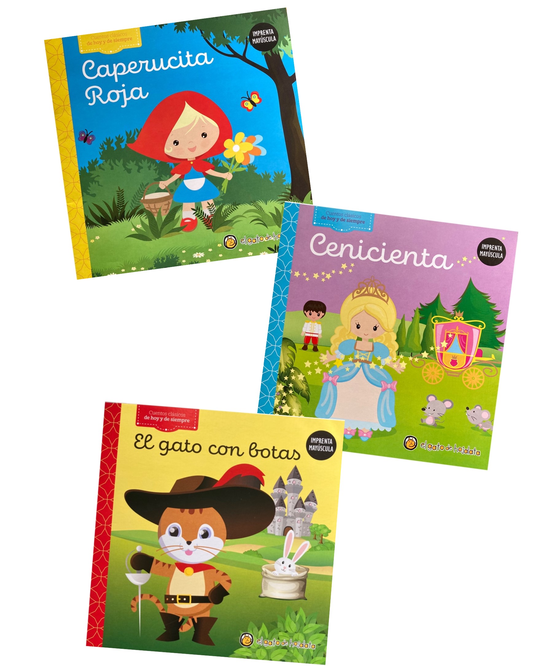 CAPERUCITA ROJA + CENICIENTA + EL GATO CON BOTAS