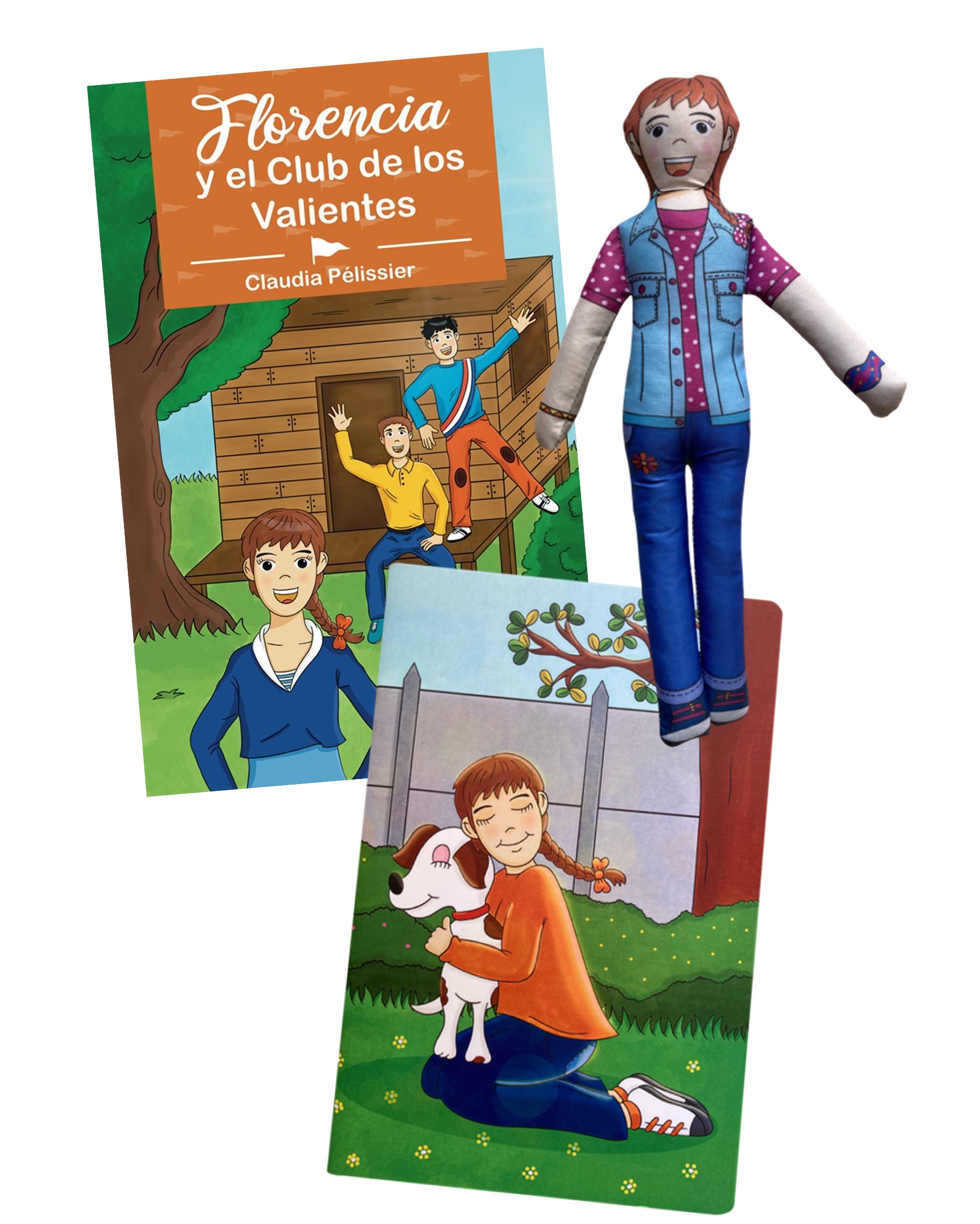 FLORENCIA Y EL CLUB DE LOS VALIENTES + LIBRETA + MUÑECA FLORENCIA Y EL CLUB DE LOS VALIENTES + LIBRETA + MUÑECA