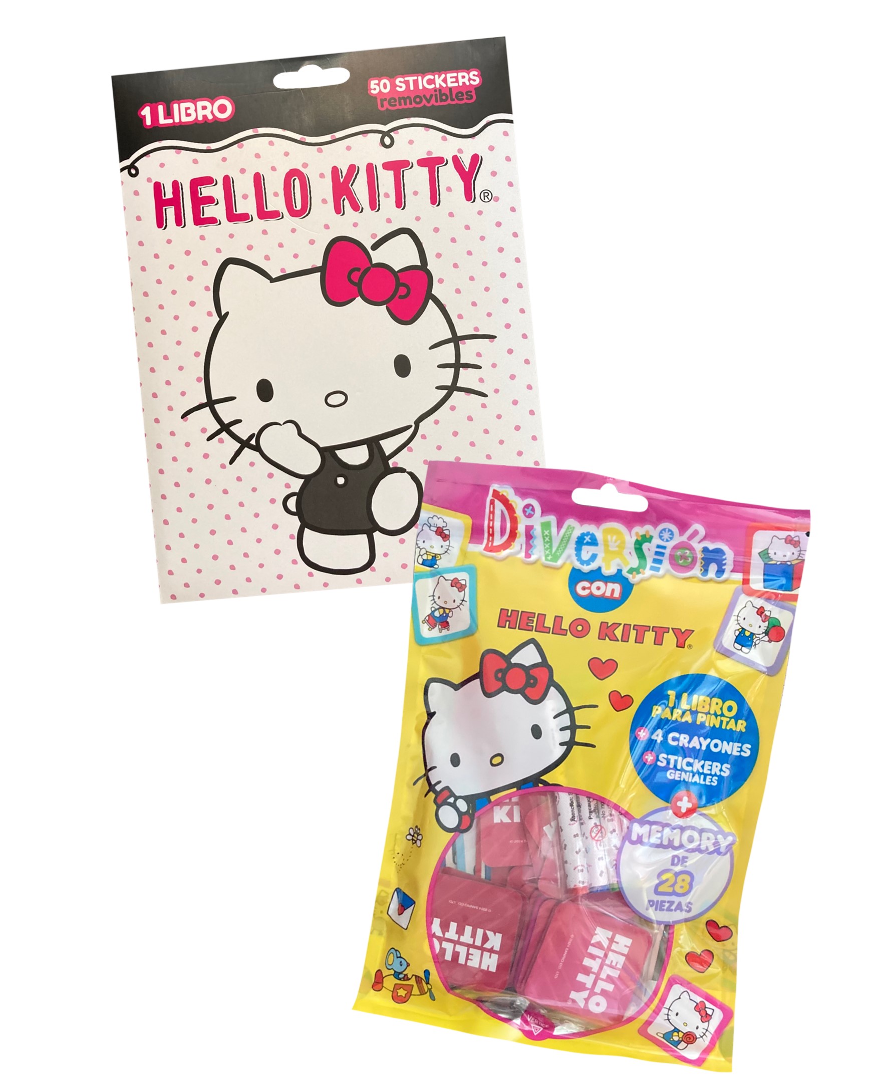 LIBROS STICKERS HELLO KITTY + DIVERSION CON HELLO KITTY
