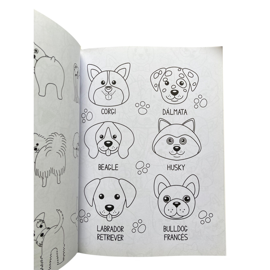 DIVERTIDOS PERRITOS PARA COLOREAR