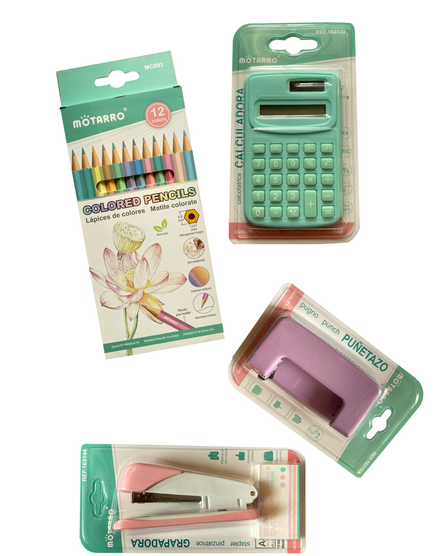 PACK ESCOLAR ESCRITORIO TONOS PASTELES