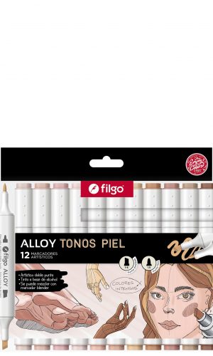 Marcadores Filgo Alloy – Tonos Piel – 12 colores