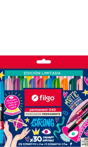 Marcador permanente Filgo Strong Mystic – 30 colores