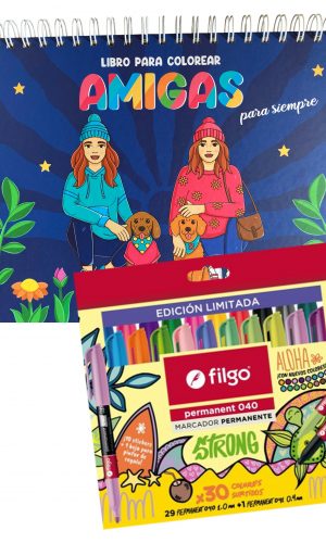 Amigas para siempre + Set marcadores Filgo Strong Aloha