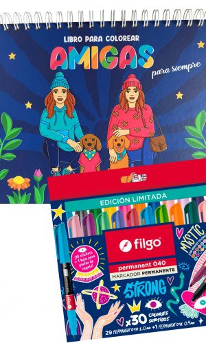 Amigas para siempre + Set marcadores Filgo Strong Mystic