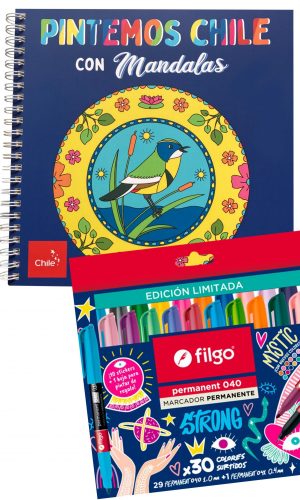 Pintemos Chile con mandalas – Edición Tapa Dura + Filgo Mystic