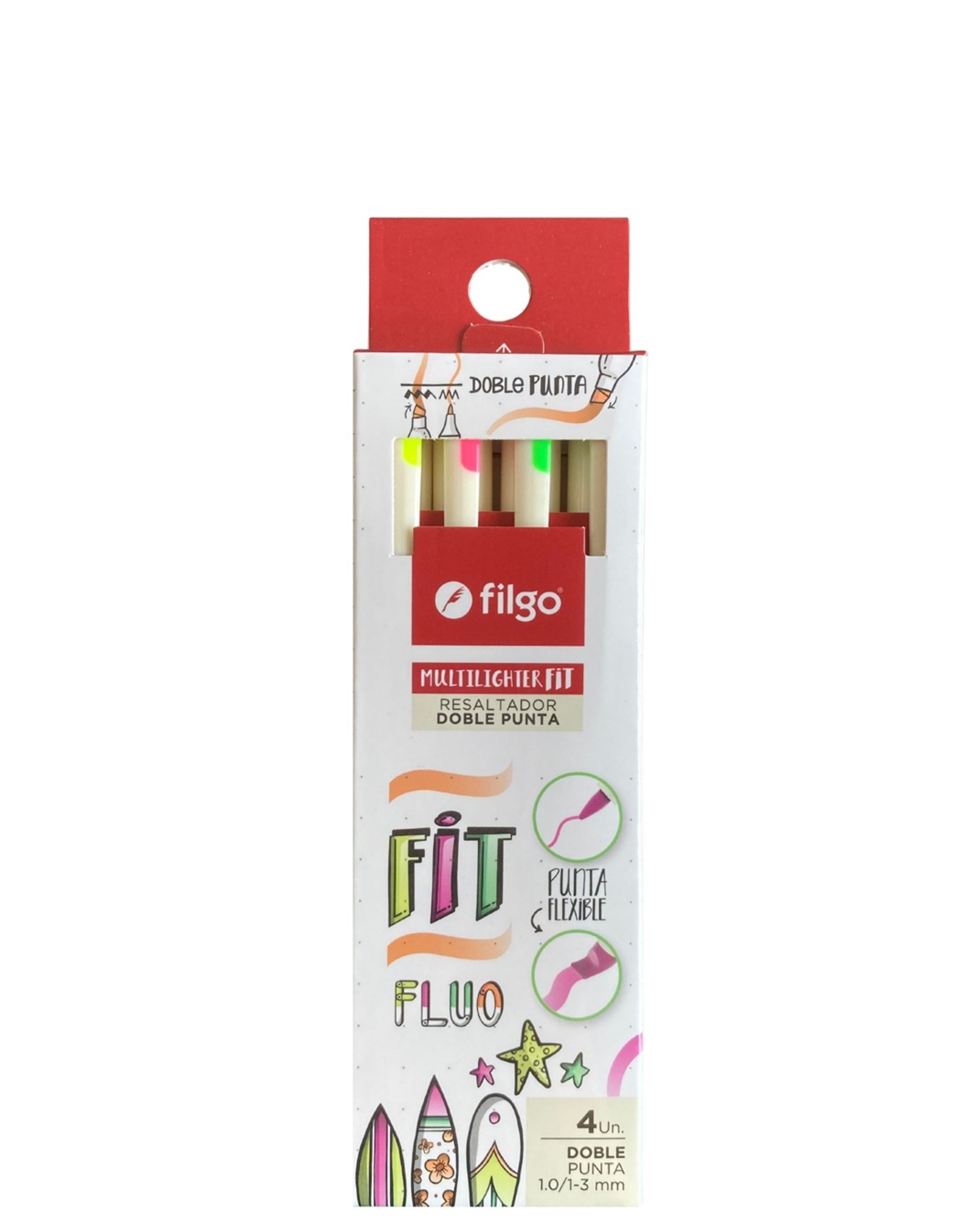 DESTACADOR FILGO DOBLE PUNTA FLUOR 4