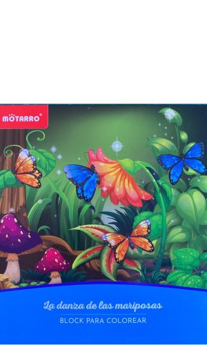 Block para colorear La danza de las mariposas