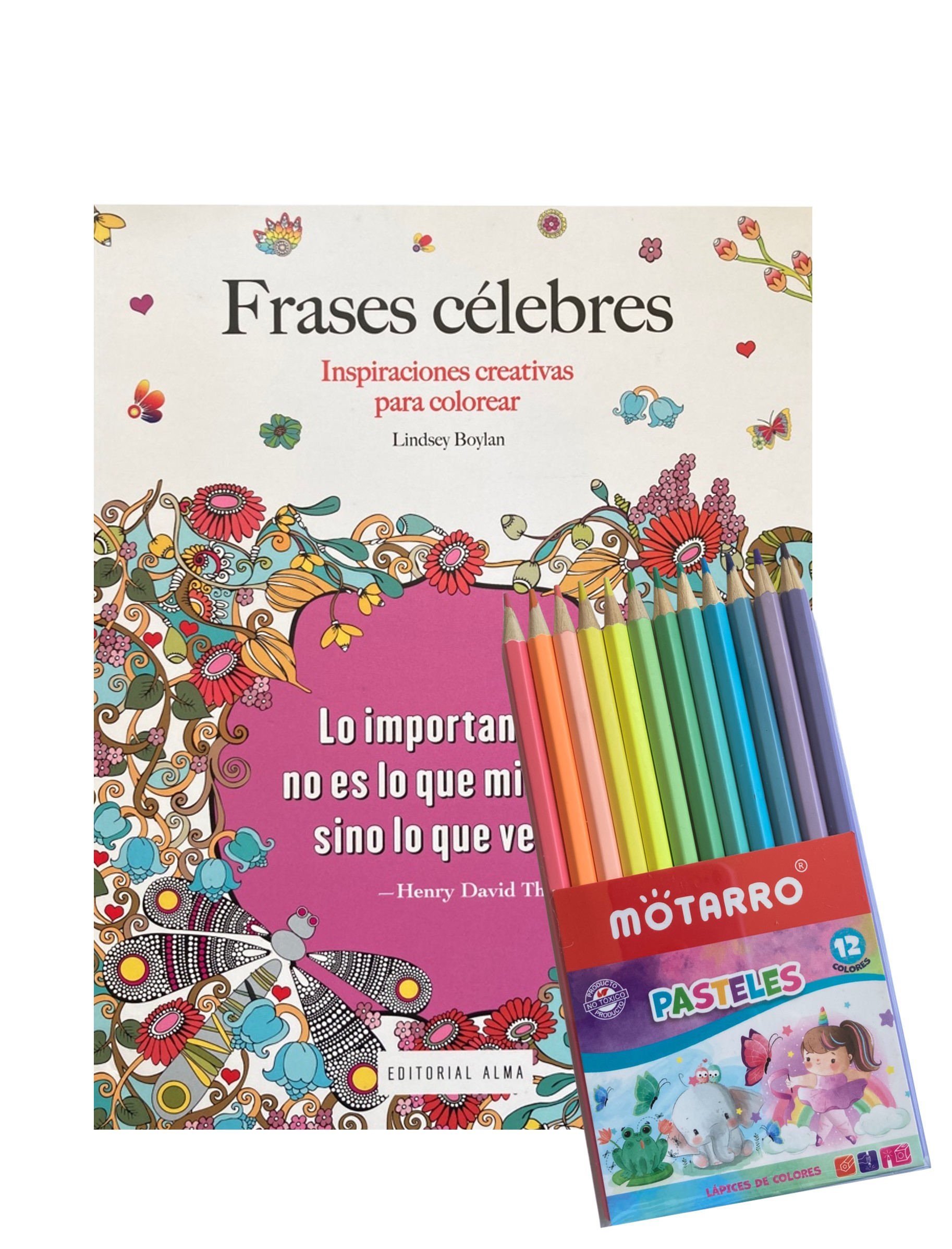 FRASES CELEBRES PARA COLOREAR + LAPICES PASTEL