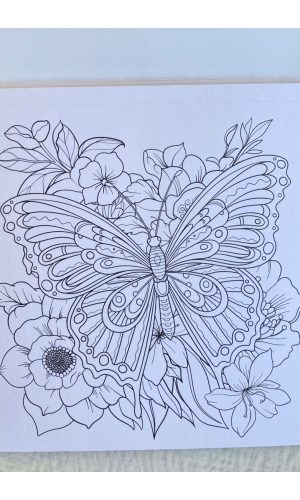 Block para colorear La danza de las mariposas