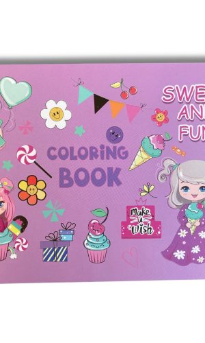 Libro para colorear Princesas + 12 lápices pastel + Block stickers