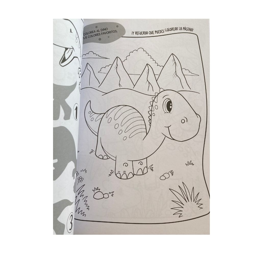 JUEGO Y COLOREO DINOSAURIOS