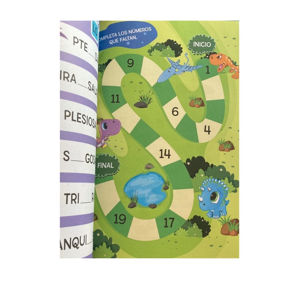 JUEGO Y COLOREO DINOSAURIOS