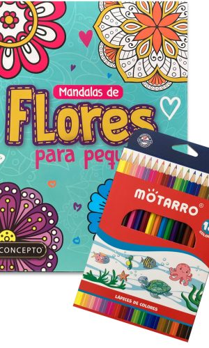 Libro para colorear – Mandalas para peques + 18 lápices de colores