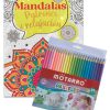 MANDALAS PATRONES DE RELAJACIÓN + 24 LÁPICES PASTELES