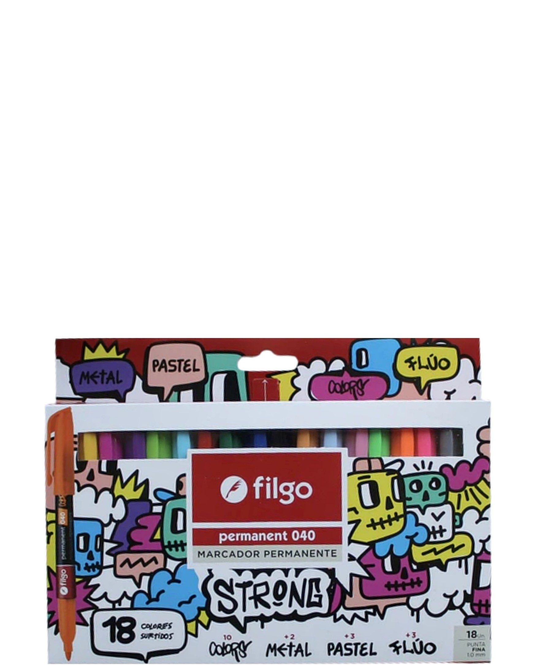 MARCADOR PERMANENTE FILGO STRONG 18 COLORES