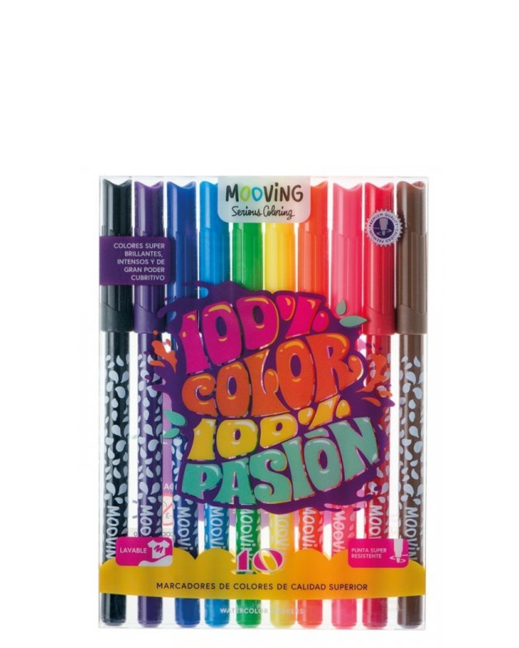 MARCADORES MOOVING 10 COLORES