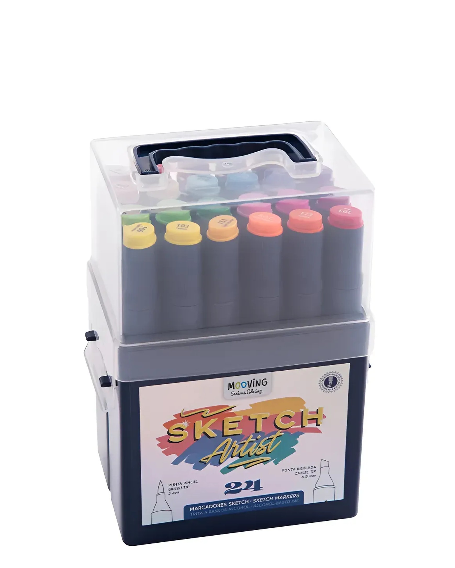 MARCADORES MOOVING SKETCH ARTIST 24 COLORES