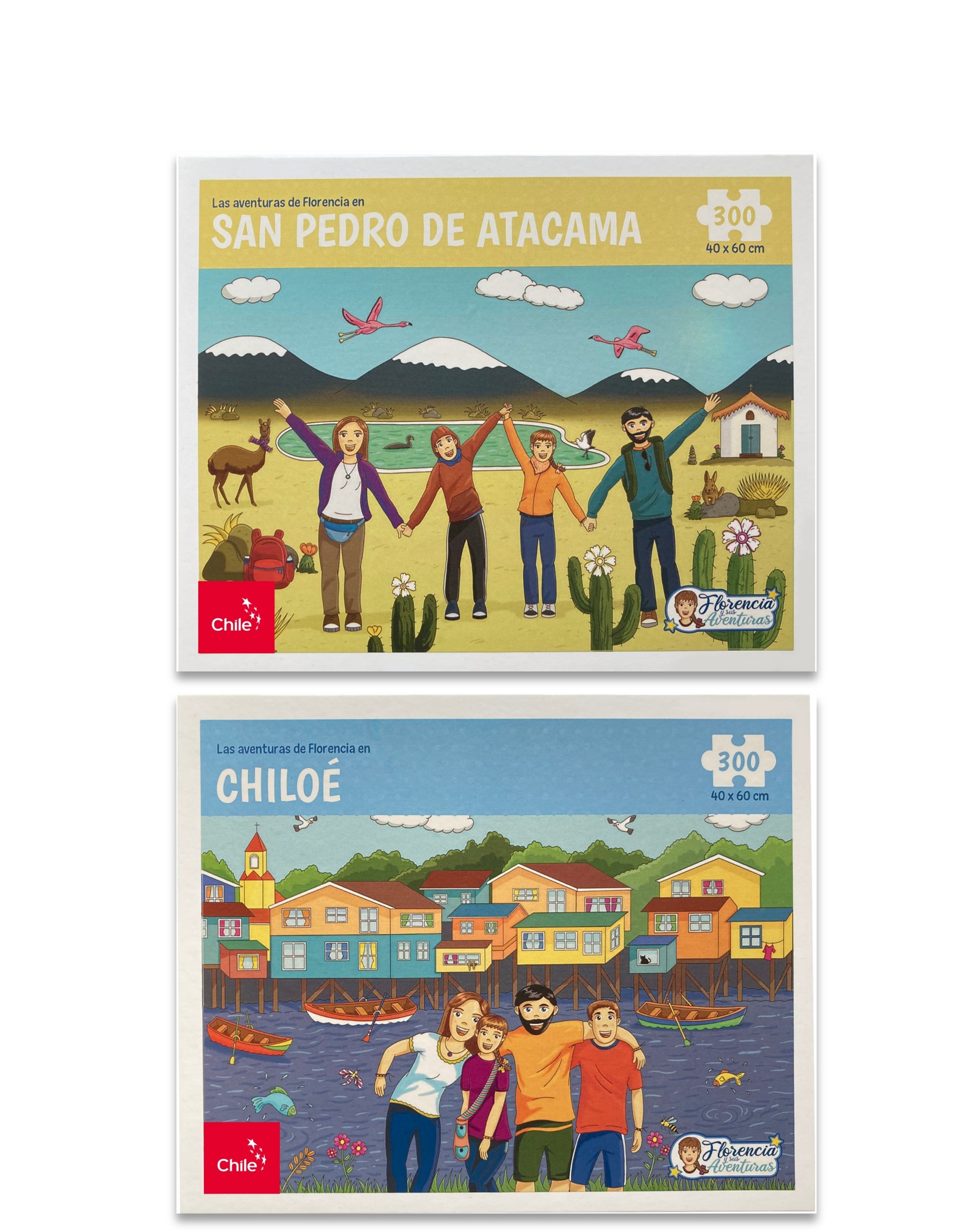 PACK 2 ROMPECABEZAS CHILOÉ Y SAN PEDRO DE ATACAMA PACK 2 ROMPECABEZAS CHILOÉ Y SAN PEDRO DE ATACAMA