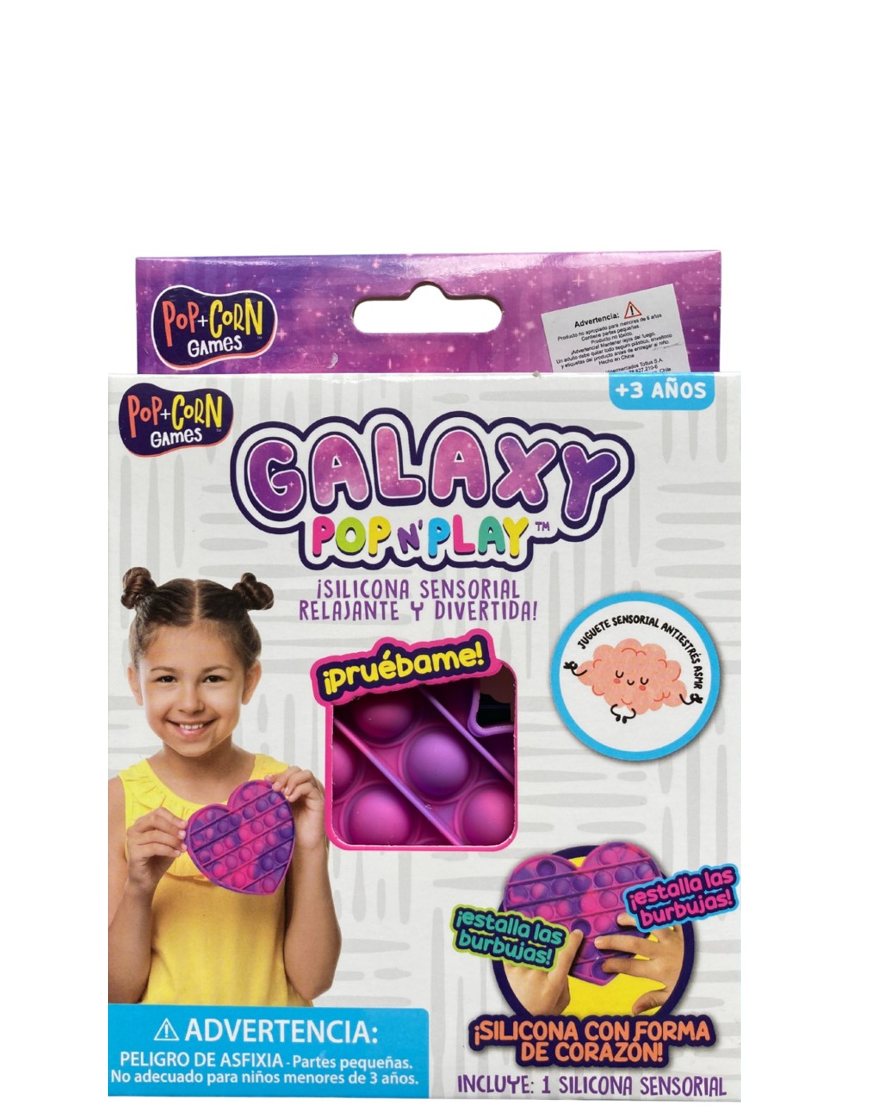 POP IT SILICONA - CORAZÓN MORADO